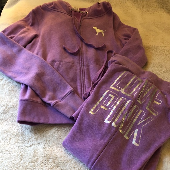 PINK Victoria's Secret Other - PINK zip up hoodie and flared sweats Nice! S, XS